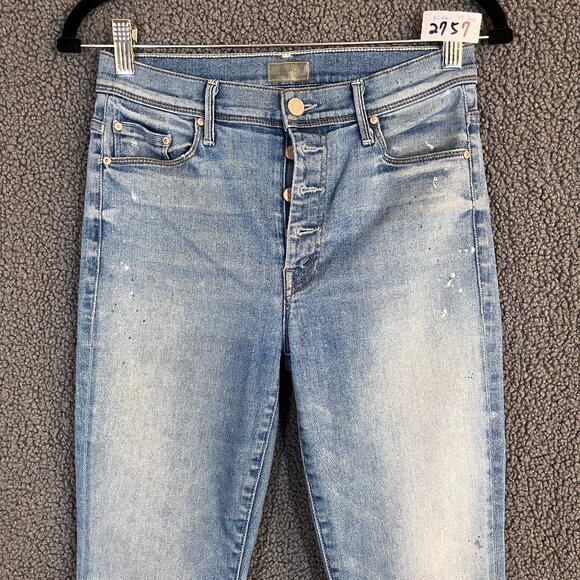 Mother Pixie Cruiser Fray Rumor Has It Flare Jeans - Women's Size 27*30 - Blue - Picture 4 of 12